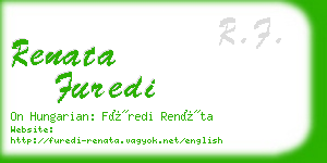 renata furedi business card